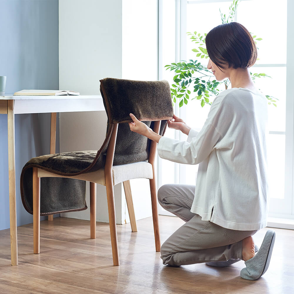 DIDEA つける毛布 いすカバー 50×102 ブラウン