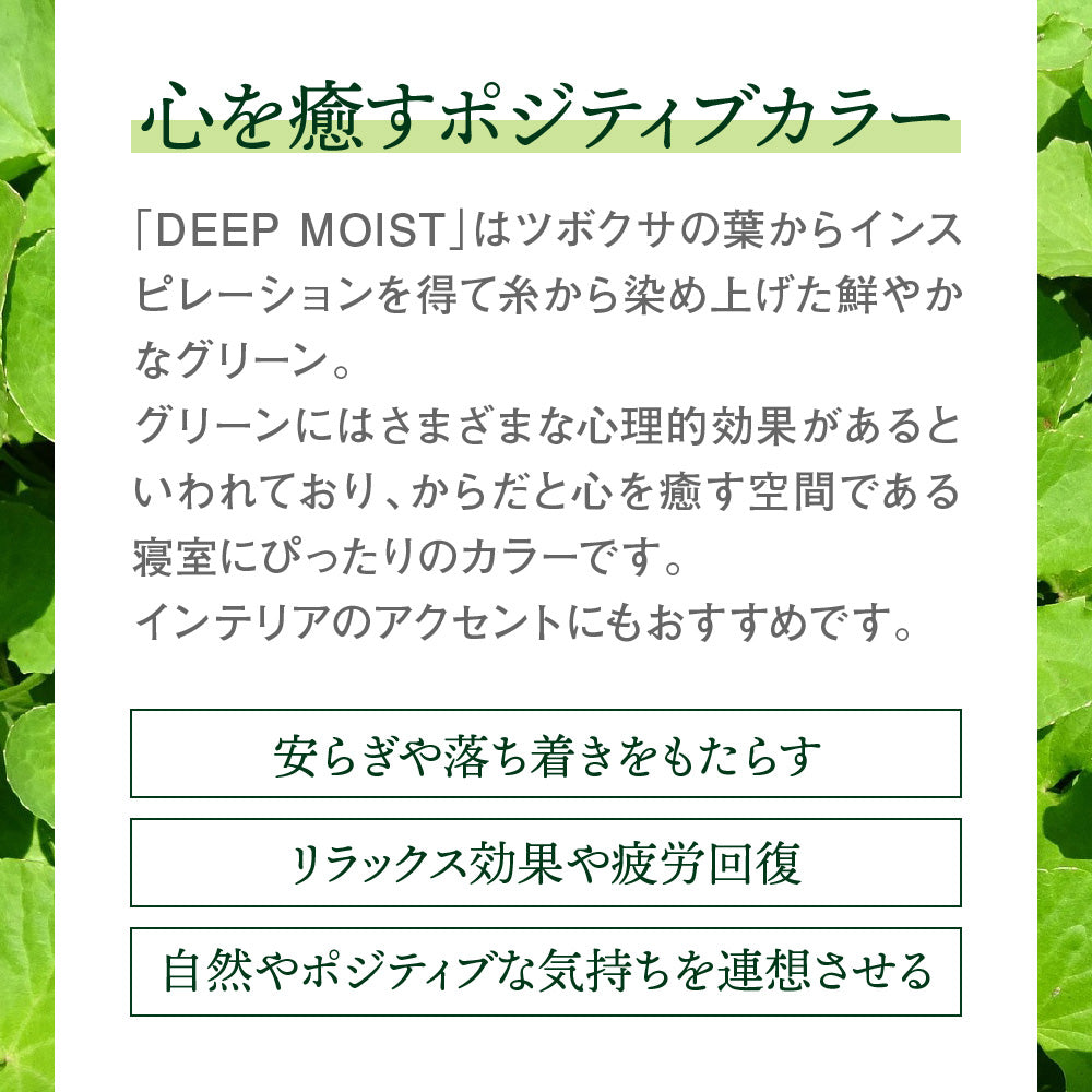 DEEP MOIST 保湿成分CICAを配合した掛け布団カバー グリーン